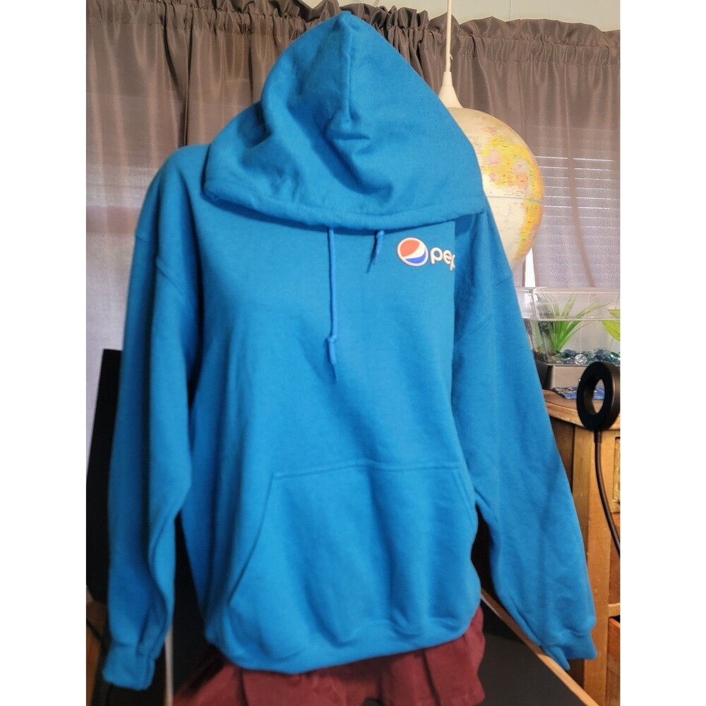 Pepsi Hoodie Lg Gildan New Blue